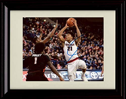 Framed 8x10 Rui Hachimura Autograph Promo Print - Shooting - Gonzaga Framed Print - College Basketball FSP - Framed   