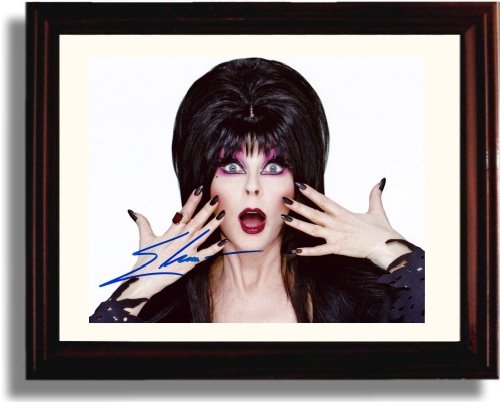 8x10 Framed Elvira - Shock - Autograph Promo Print - Cassandra Peterson Framed Print - Television FSP - Framed   