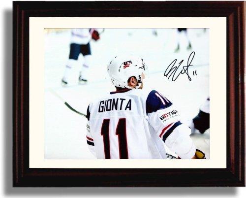 8x10 Framed Stephen Gionta Autograph Promo Print - USA National team Framed Print - Hockey FSP - Framed   