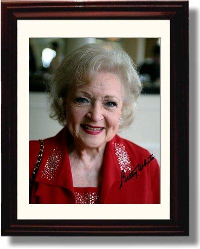 8x10 Framed Betty White Autograph Promo Print Framed Print - Television FSP - Framed   