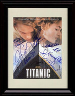 8x10 Framed Titanic Autograph Promo Print - Cast Signed Movie Poster - Winslett and Dicaprio Framed Print - Movies FSP - Framed   