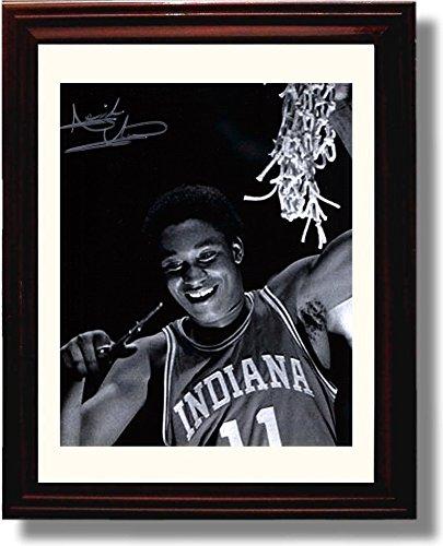 16x20 Framed Isiah Thomas - Indiana Hoosiers "Cutting the Net" Autograph Promo Print Gallery Print - College Basketball FSP - Gallery Framed   