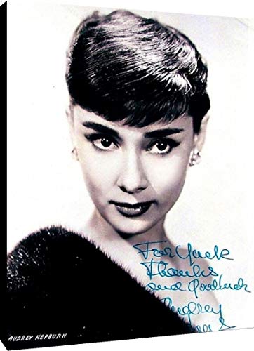 Canvas Wall Art:  Audrey Hepburn Autograph Print Canvas - Movies FSP - Canvas   