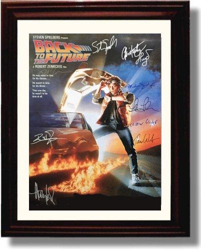 8x10 Framed Cast of Back to the Future Autograph Promo Print - Back to the Future Movie Promo Framed Print - Movies FSP - Framed   