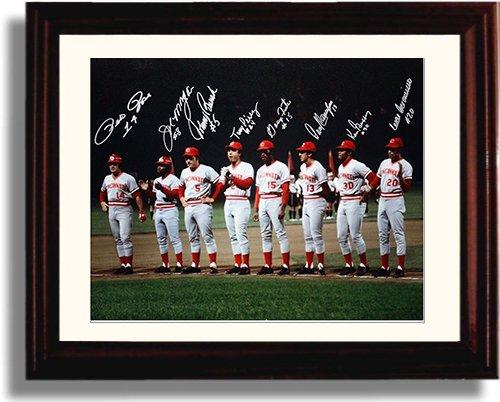 Framed 8x10 1975 Big Red Machine Autograph Replica Print Framed Print - Baseball FSP - Framed   