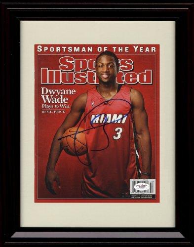 8x10 Framed Dwyane Wade SI Autograph Print Framed Print - Pro Basketball FSP - Framed   