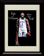Framed 8x10 Zion Williamson Autograph Promo Print - Zion The Great - Duke Blue Devils Framed Print - College Basketball FSP - Framed   