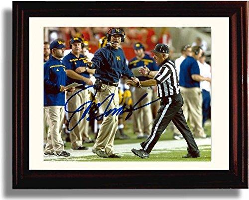 Unframed Jim Harbaugh - Michigan Wolverines "Sideline Infraction" Autograph Promo Print Unframed Print - College Football FSP - Unframed   