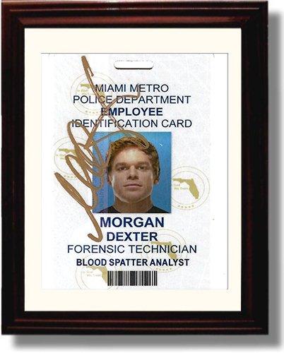 16x20 Framed Dexter Hospital Badge - Michael C Hall Autograph Promo Print Gallery Print - Television FSP - Gallery Framed   