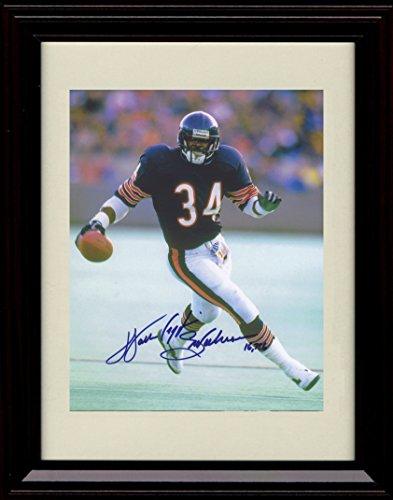 Framed Walter Payton - Chicago Bears "Sweetness" Autograph Promo Print - HoF RB Framed Print - Pro Football FSP - Framed   