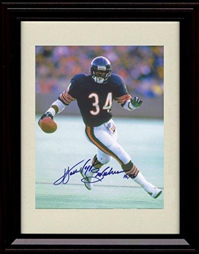 8x10 Framed Walter Payton - Chicago Bears "Sweetness" Autograph Promo Print - HoF RB Framed Print - Pro Football FSP - Framed   