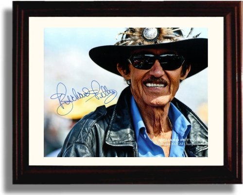 8x10 Framed Richard Petty Autograph Promo Print Framed Print - NASCAR FSP - Framed   