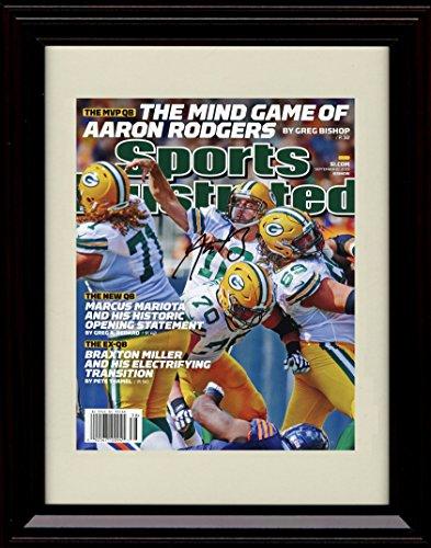 Framed Aaron Rodgers - Green Bay Packers SI Autograph Promo Print - Mind Game Framed Print - Pro Football FSP - Framed   