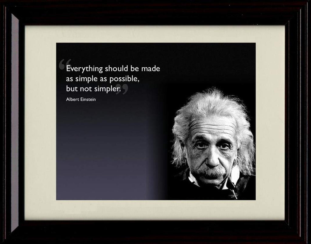 16x20 Framed Albert Einstein Quote - Simple Design Gallery Print - Other FSP - Gallery Framed   