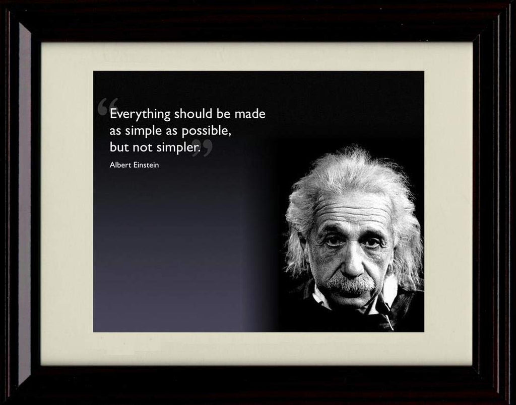 Framed Albert Einstein Quote - Simple Design Framed Print - Other FSP - Framed   