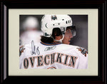 8x10 Framed Alexander Ovechkin Autograph Replica Print - Washington Capitals - White Jersey Framed Print - Hockey FSP - Framed   
