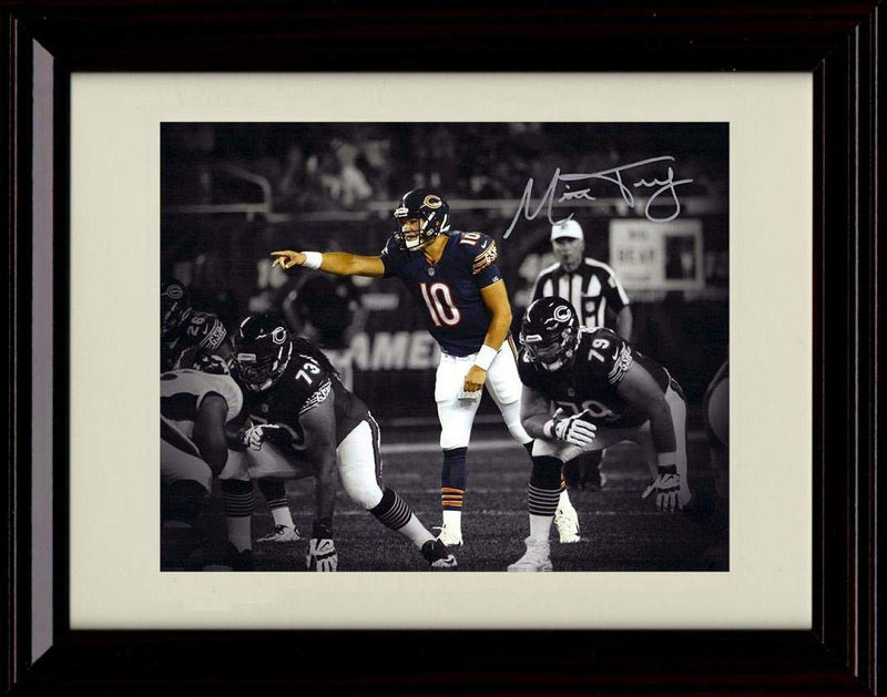 8x10 Framed Mitchell Trubisky Autograph Replica Print - QB Spotlight Framed Print - Pro Football FSP - Framed   
