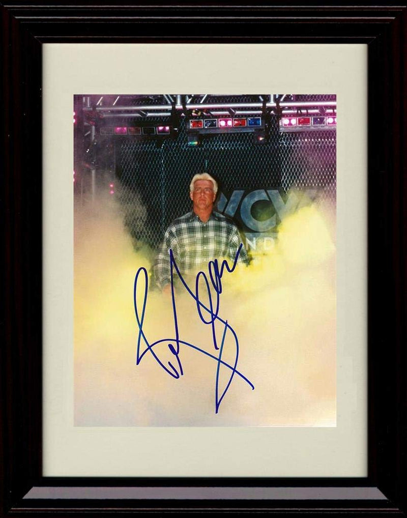 8x10 Framed RIC Flair Autograph Replica Print - The Man Framed Print - Wrestling FSP - Framed   