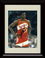 8x10 Framed Dominique Wilkens Autograph Replica Print - Hands on Hips - Hawks Framed Print - Pro Basketball FSP - Framed   