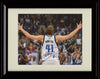 8x10 Framed Dirk Nowitzki Autograph Replica Print - Arms Raised - Mavericks Framed Print - Pro Basketball FSP - Framed   