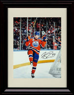 8x10 Framed Connor McDavid Autograph Replica Print - Home Opener Celebration Framed Print - Hockey FSP - Framed   