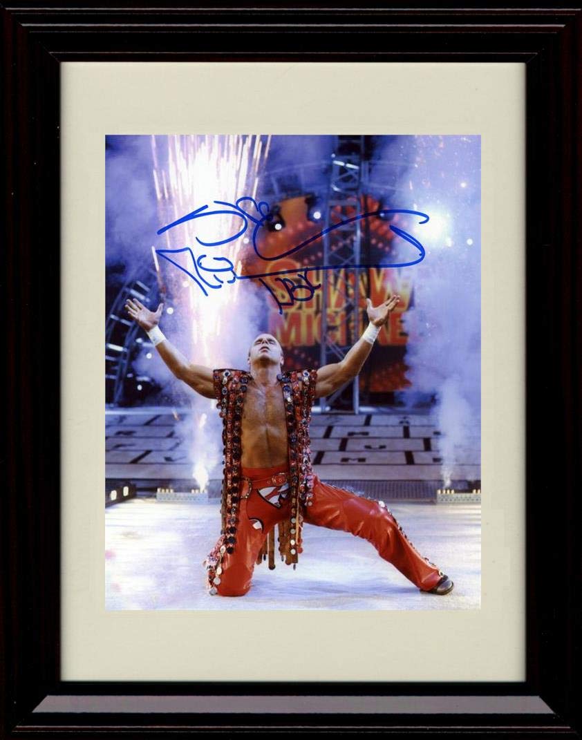 8x10 Framed Shawn Michaels Autograph Replica Print - On Knee Framed Print - Wrestling FSP - Framed   