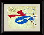 16x20 Framed Ben Simmoms Autograph Replica Print - Over The Logo - 76'ers Gallery Print - Pro Basketball FSP - Gallery Framed   