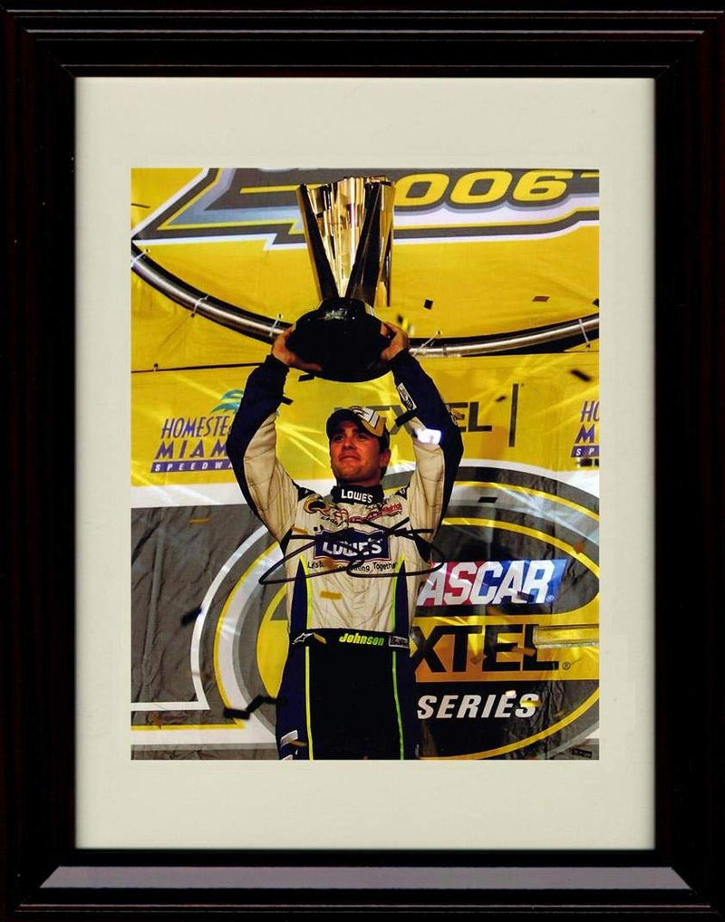 Unframed Jimmie Johnson Autograph Replica Print - Trophy Unframed Print - NASCAR FSP - Unframed   