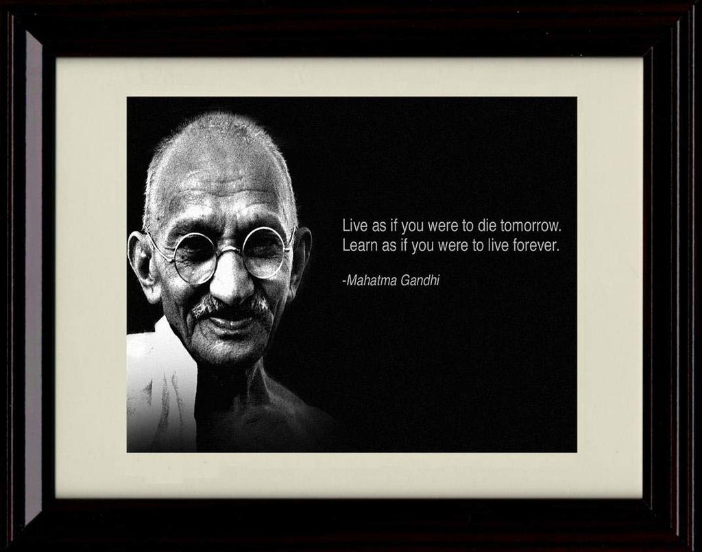 Unframed Gandhi Quote - Live and Learn Unframed Print - Other FSP - Unframed   