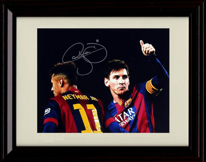 16x20 Framed Neymar Autograph Replica Print - Barcelona Gallery Print - Soccer FSP - Gallery Framed   