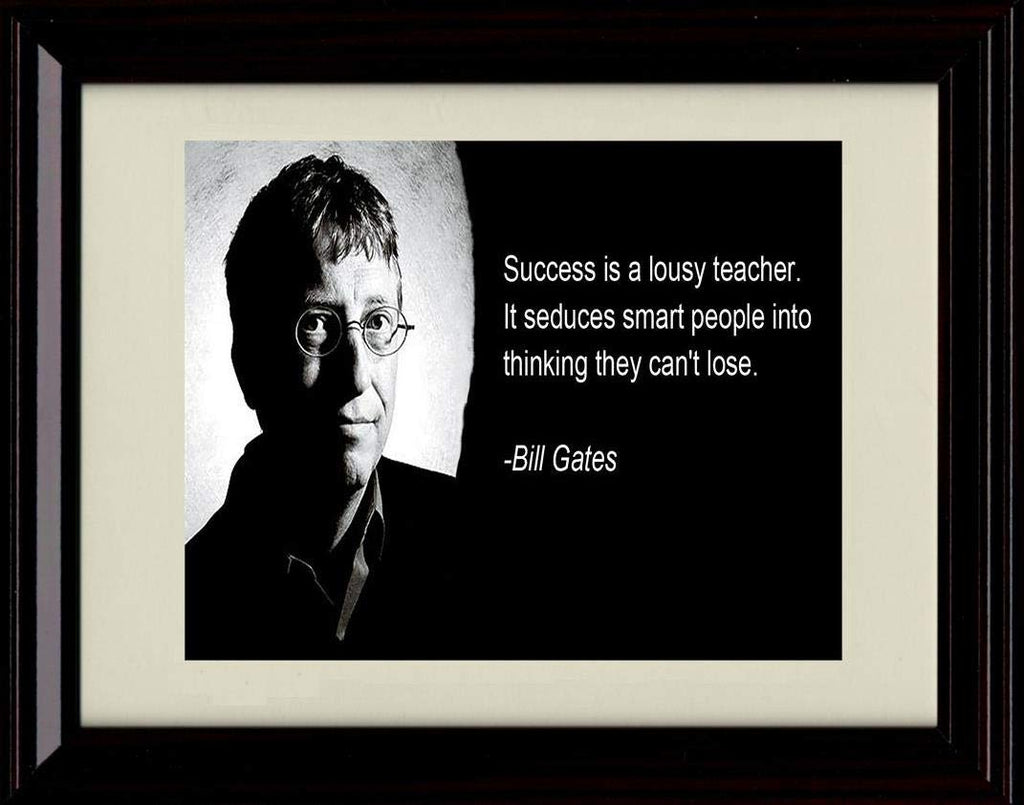 8x10 Framed Bill Gates Quote - Success Framed Print - Other FSP - Framed   