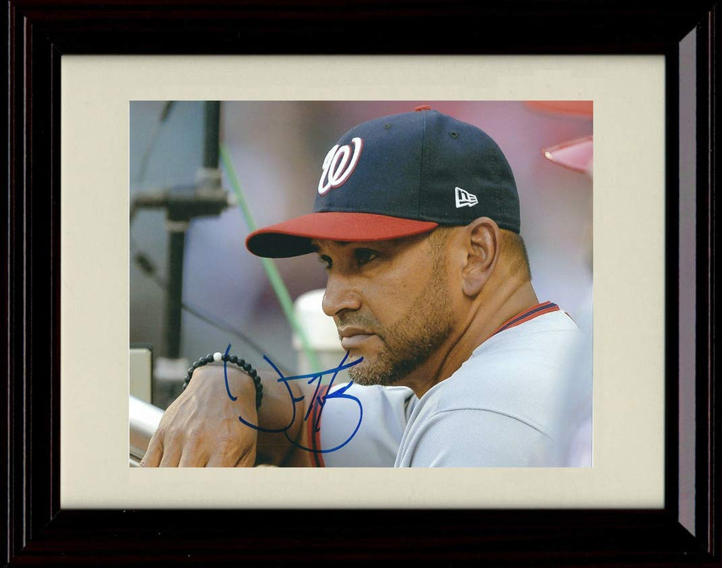 Framed 8x10 Dave Martinez   Autograph Replica Print - Manager - Champions! Framed Print - Baseball FSP - Framed   