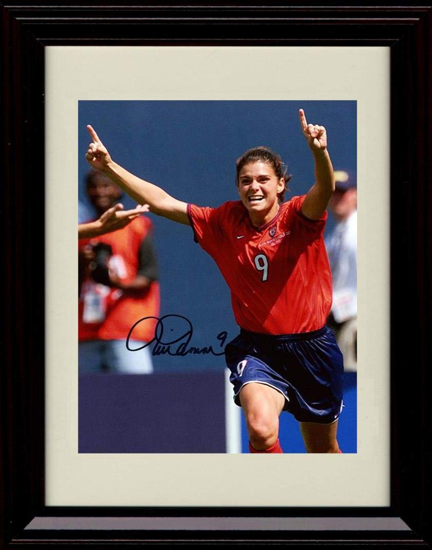 8x10 Framed Mia Hamm Autograph Replica Print - Team USA Framed Print - Soccer FSP - Framed   