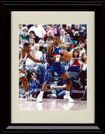 Unframed Dikembe Mutombo Autograph Replica Print - Dribbling The Ball - Nuggets Unframed Print - Pro Basketball FSP - Unframed   