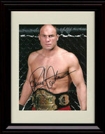 8x10 Framed Randy Couture Autograph Replica Print - UFC Belt Framed Print - Other FSP - Framed   