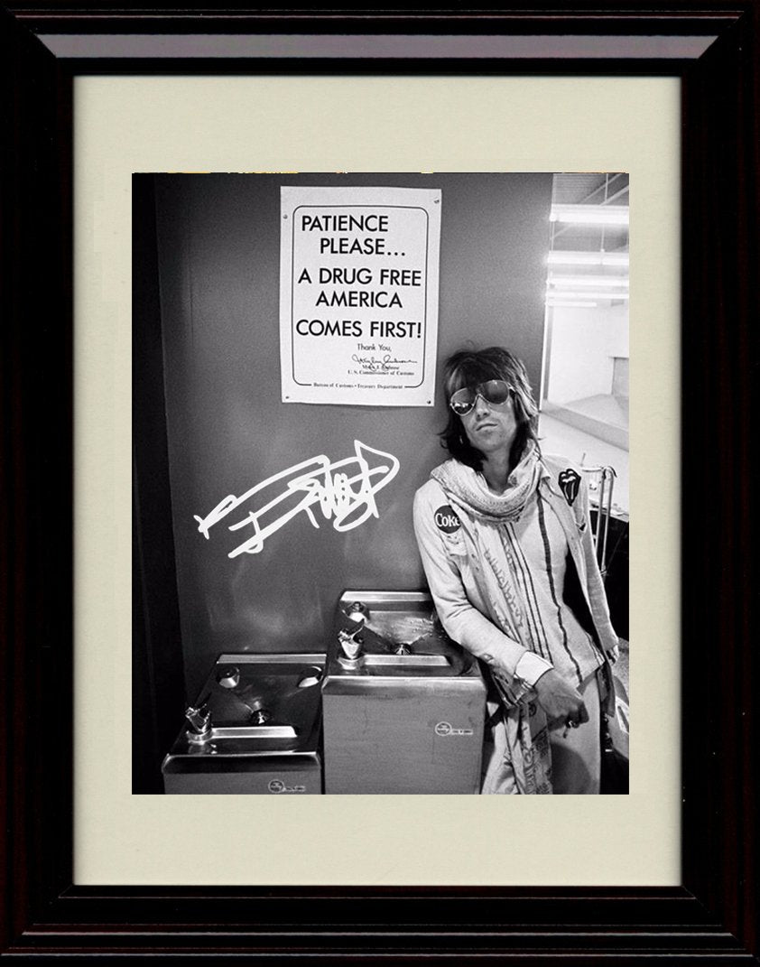 8x10 Framed Keith Richards Autograph Promo Print - Don't Do Drugs Framed Print - Music FSP - Framed   