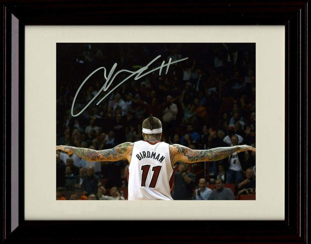 Unframed Chris Andersen Autograph Replica Print - Back View Arms Out - Miami Heat Unframed Print - Pro Basketball FSP - Unframed   