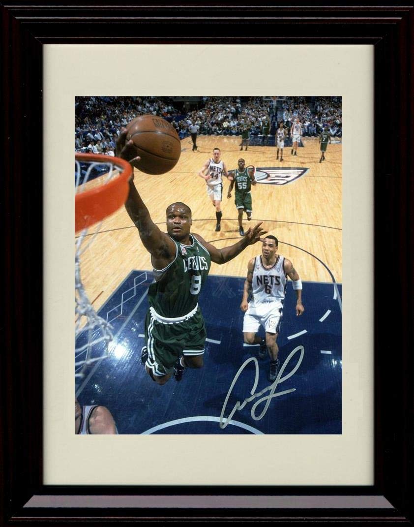 8x10 Framed Antoine Walker Autograph Replica Print - in The Air - Celtics Framed Print - Pro Basketball FSP - Framed   