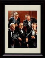 8x10 Framed Larry Bird, Tom Heinsohn, Bob Cousy and John Havlicek Autograph Replica Print - Celtics Hall of Famers Framed Print - Pro Basketball FSP - Framed   