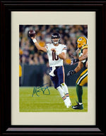 16x20 Framed Mitchell Trubisky Autograph Replica Print - Making The Throw Gallery Print - Pro Football FSP - Gallery Framed   