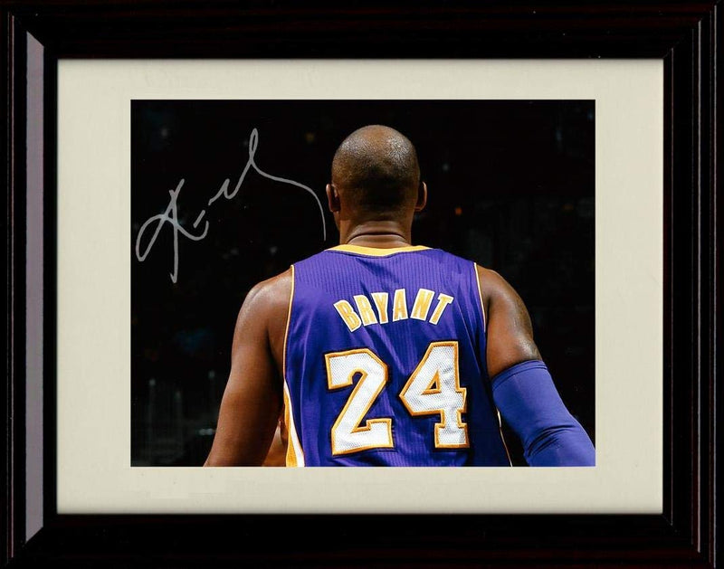 8x10 Framed Kobe Bryant Autograph Replica Print - Back View - Los Angeles Lakers Framed Print - Pro Basketball FSP - Framed   