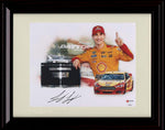 16x20 Framed Joey Logano Autograph Replica Print - Daytona 500 Win Trophy Gallery Print - NASCAR FSP - Gallery Framed   