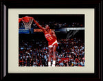 16x20 Framed Dominique Wilkins Autograph Replica Print - Human Highlight Reel Dunking - Hawks Gallery Print - Pro Basketball FSP - Gallery Framed   
