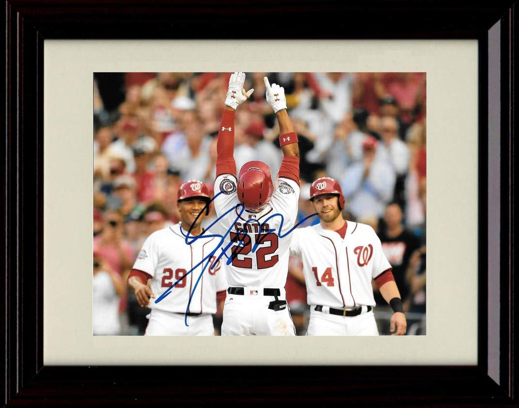 Framed 8x10 Juan Soto   Autograph Replica Print - Praise Him - Champions! Framed Print - Baseball FSP - Framed   