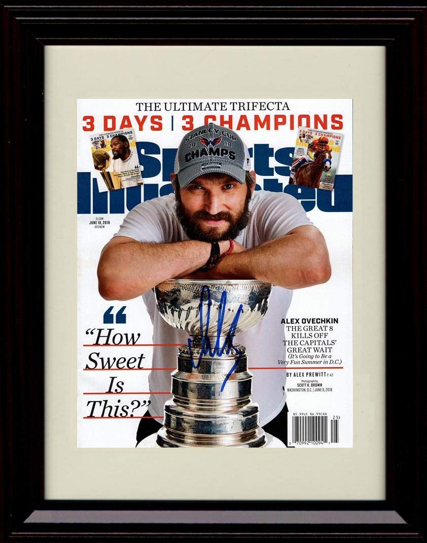 Framed Alex Ovechkin Autograph Replica Print - Sports Illustrated How Sweet is This Framed Print - Hockey FSP - Framed   