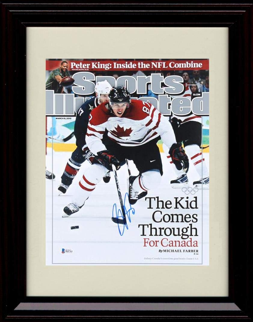 Unframed Sidney Crosby Autograph Replica Print - Sports Illustrated The Kid Comes Through Unframed Print - Hockey FSP - Unframed   