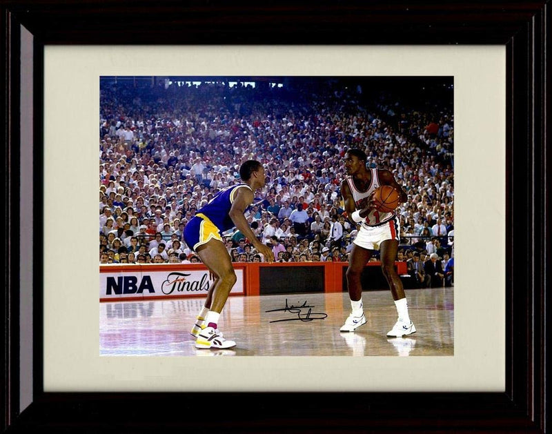 8x10 Framed Isiah Thomas Autograph Replica Print - NBA Finals - Detroit Pistons Framed Print - Pro Basketball FSP - Framed   