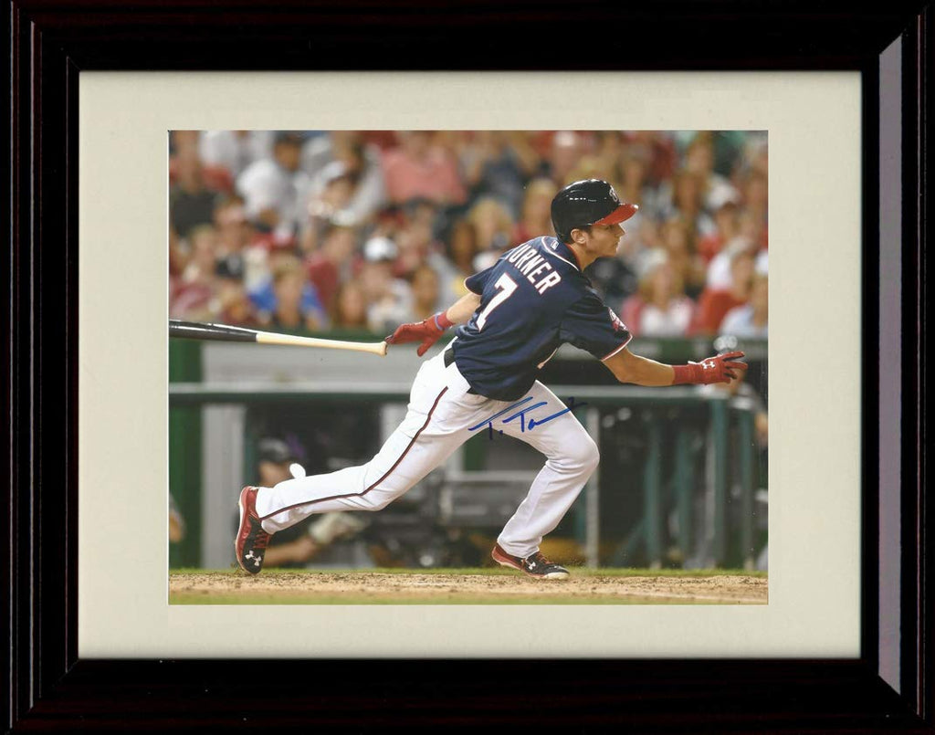 Framed 8x10 Trea Turner   Autograph Replica Print - Champions! Framed Print - Baseball FSP - Framed   