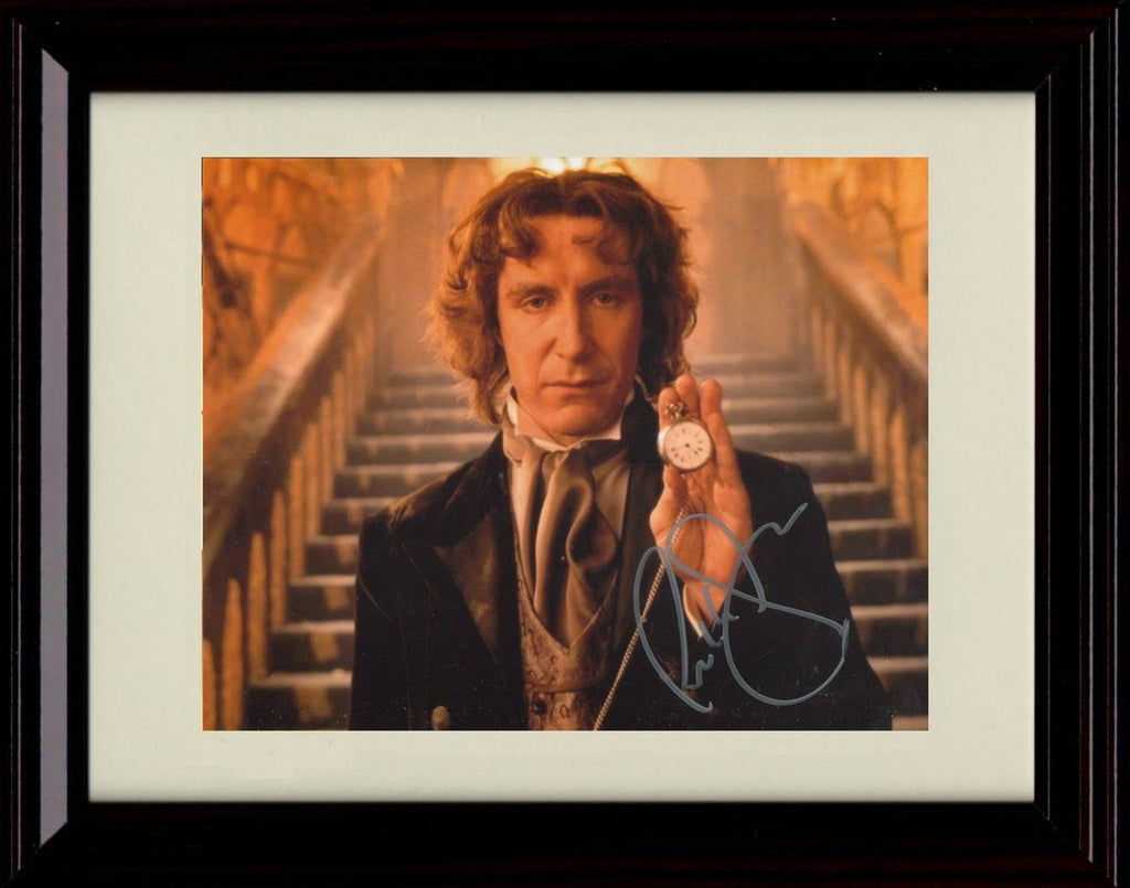 8x10 Framed Dr Who Autograph Replica Print - Paul McGann Framed Print - Television FSP - Framed   