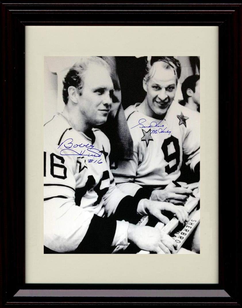 Unframed Bobby Hull and Gordie Howe Autograph Replica Print Unframed Print - Hockey FSP - Unframed   